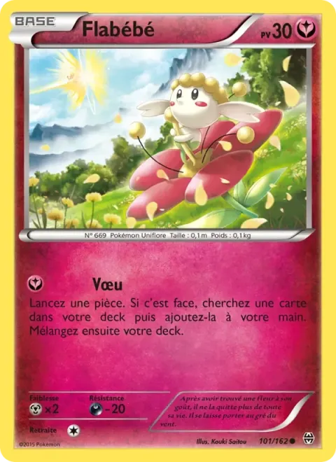 Carte Pokémon Flabébé 101/162, extension Impulsion Turbo