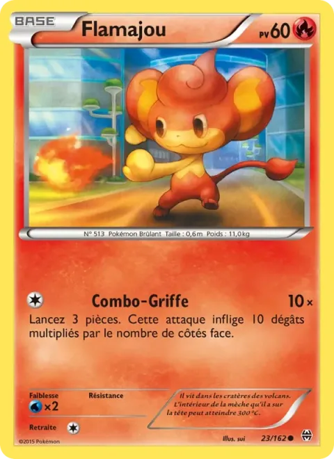 Carte Pokémon Flamajou 023/162, extension Impulsion Turbo