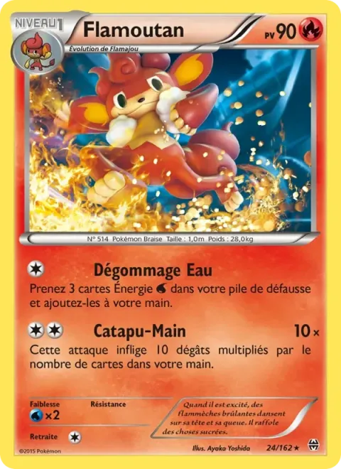 Carte Pokémon Flamoutan 024/162, extension Impulsion Turbo