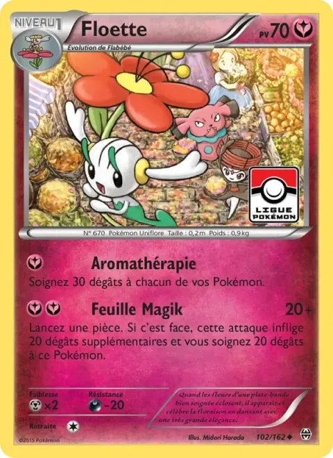 Carte Pokémon Floette 102/162, extension Impulsion Turbo