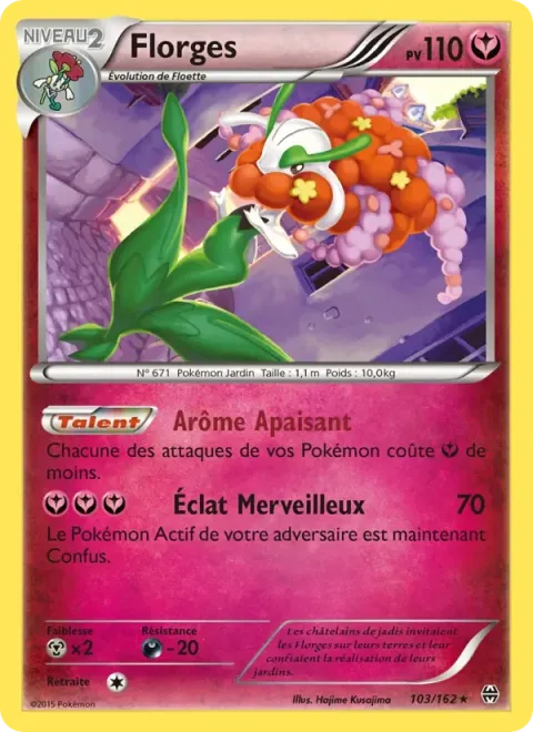 Carte Pokémon Florges 103/162, extension Impulsion Turbo