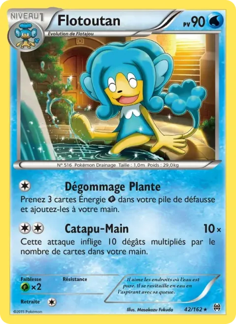 Carte Pokémon Flotoutan 042/162, extension Impulsion Turbo