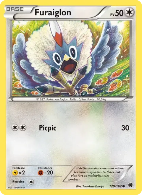 Carte Pokémon Furaiglon 129/162, extension Impulsion Turbo
