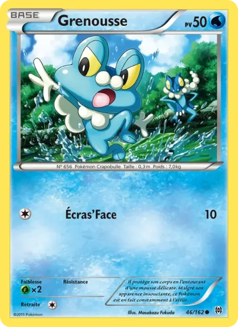 Carte Pokémon Grenousse 046/162, extension Impulsion Turbo