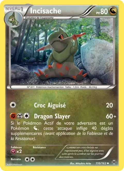 Carte Pokémon Incisache 110/162, extension Impulsion Turbo