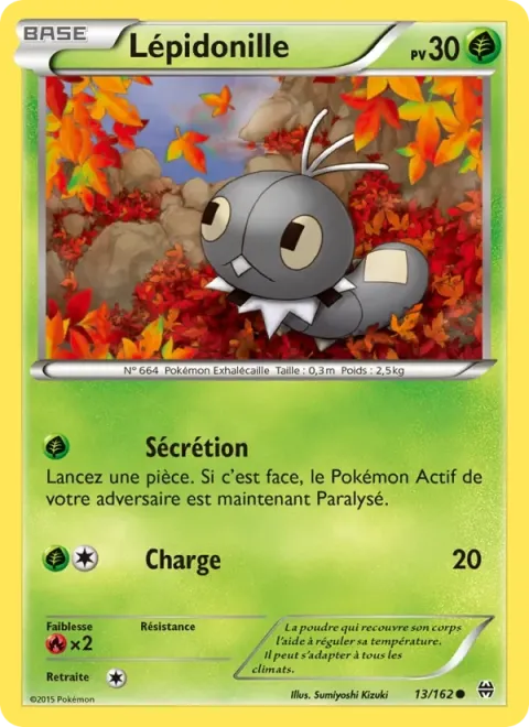 Carte Pokémon Lépidonille 013/162, extension Impulsion Turbo