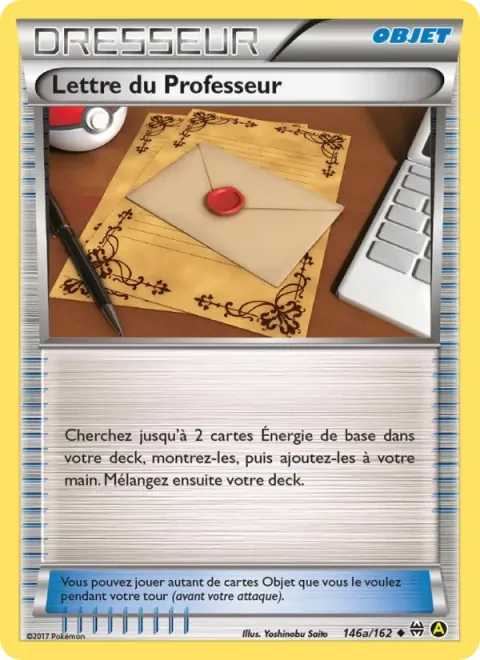 Carte Pokémon Lettre du Professeur 146/162, extension Impulsion Turbo