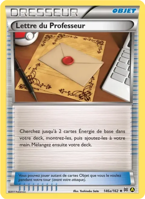 Carte Pokémon Lettre du Professeur 146A/162, extension Impulsion Turbo