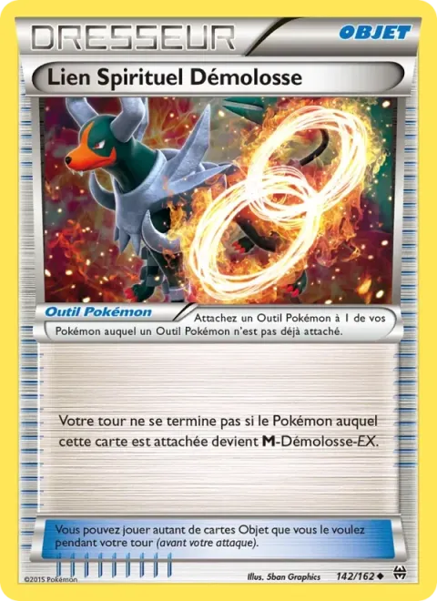 Carte Pokémon Lien Spirituel Démolosse 142/162, extension Impulsion Turbo