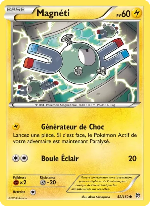 Carte Pokémon Magnéti 052/162, extension Impulsion Turbo