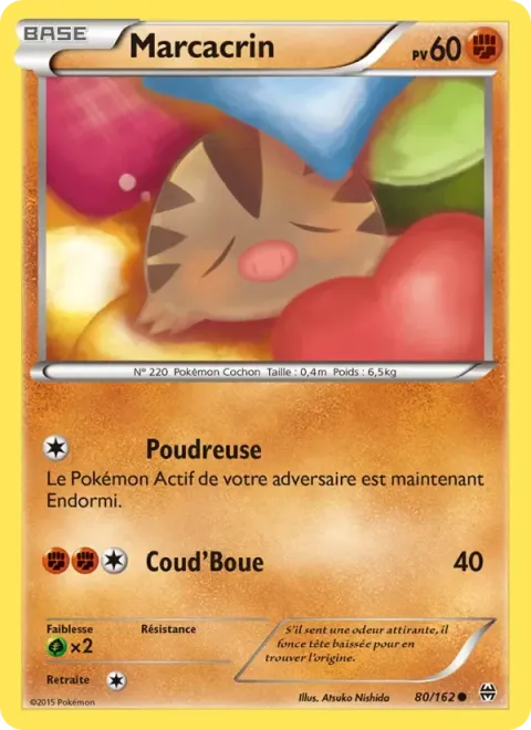 Carte Pokémon Marcacrin 080/162, extension Impulsion Turbo