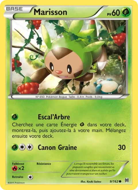 Carte Pokémon Marisson 009/162, extension Impulsion Turbo