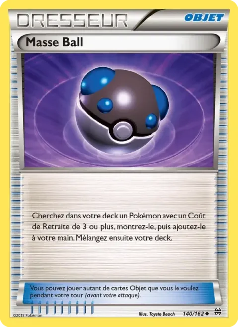 Carte Pokémon Masse Ball 140/162, extension Impulsion Turbo