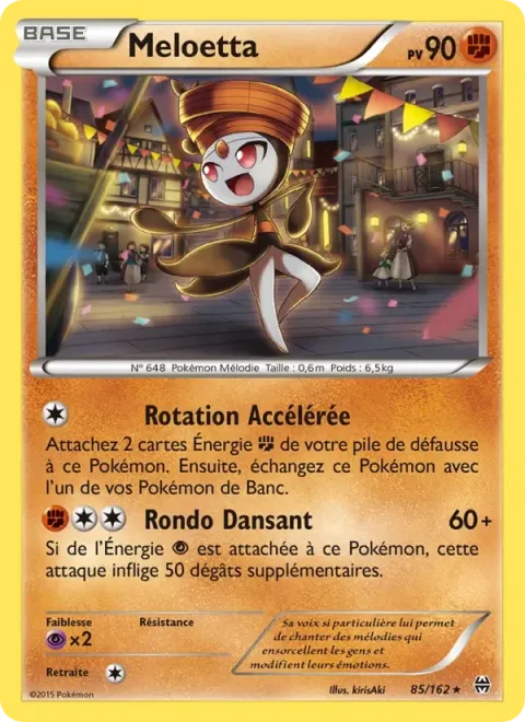 Carte Pokémon Meloetta 085/162, extension Impulsion Turbo