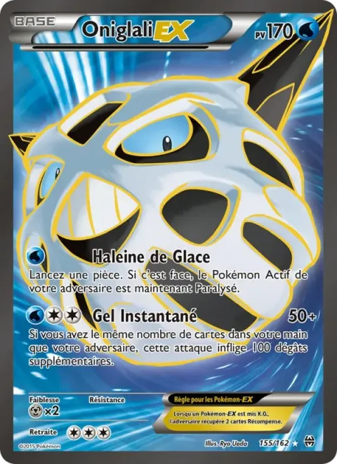 Carte Pokémon Oniglali EX 155/162, extension Impulsion Turbo