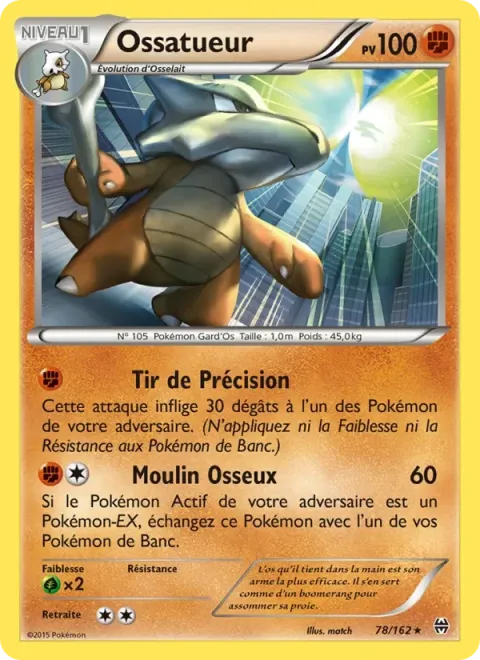 Carte Pokémon Ossatueur 078/162, extension Impulsion Turbo