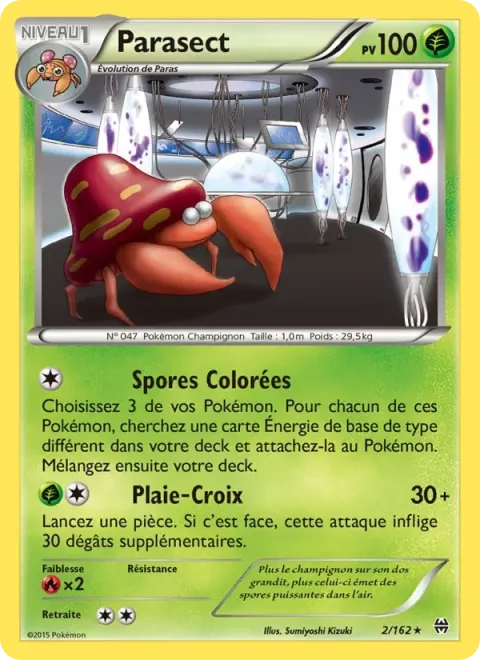 Carte Pokémon Parasect 002/162, extension Impulsion Turbo