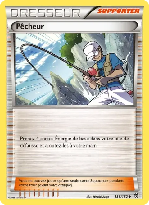 Carte Pokémon Pêcheur 136/162, extension Impulsion Turbo