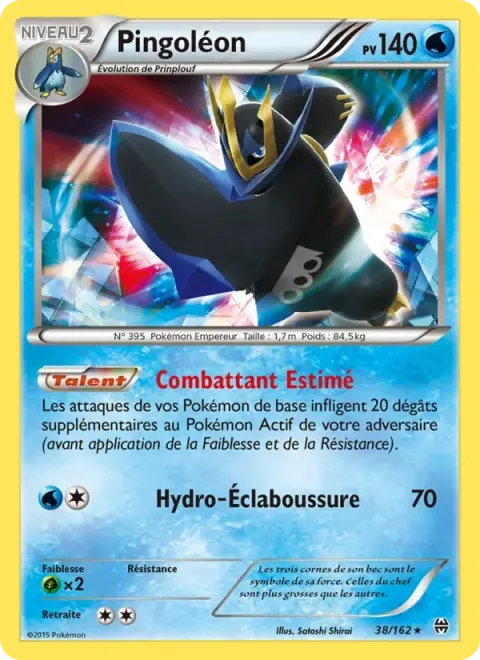 Carte Pokémon Pingoléon 038/162, extension Impulsion Turbo