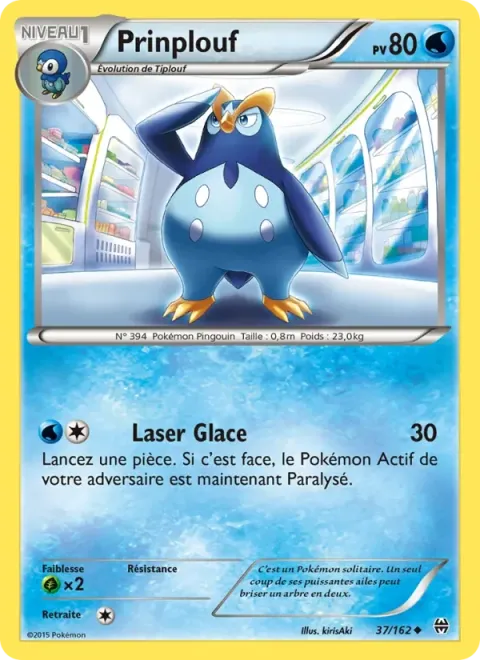Carte Pokémon Prinplouf 037/162, extension Impulsion Turbo