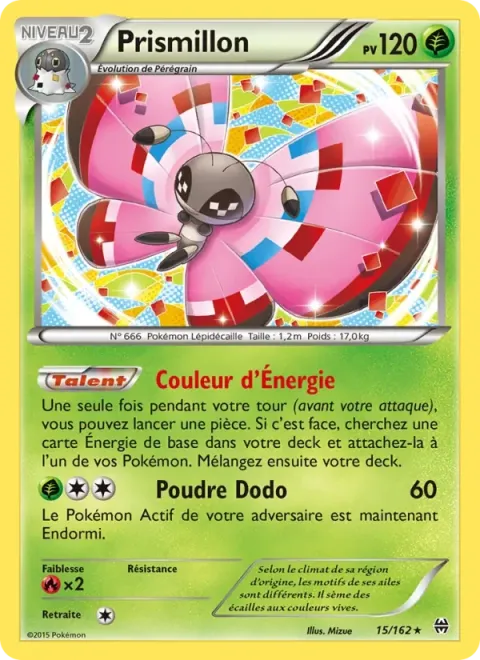 Carte Pokémon Prismillon 015/162, extension Impulsion Turbo