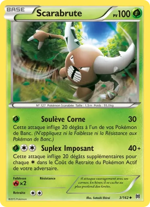 Carte Pokémon Scarabrute 003/162, extension Impulsion Turbo