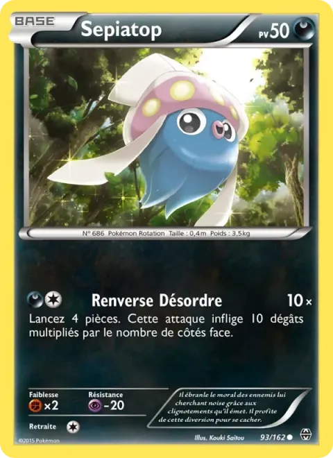 Carte Pokémon Sepiatop 093/162, extension Impulsion Turbo