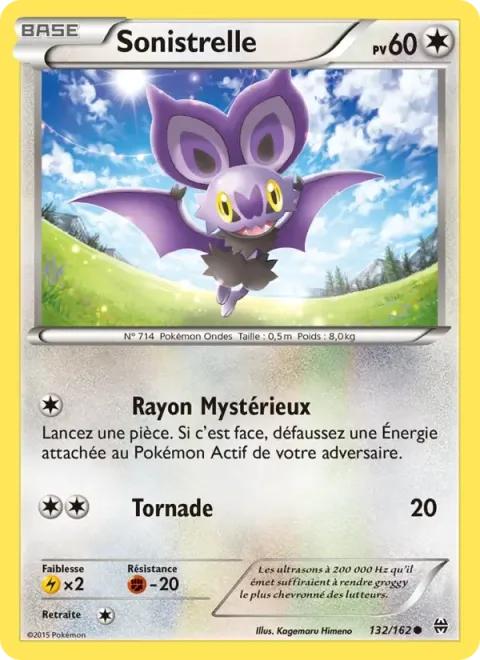 Carte Pokémon Sonistrelle 132/162, extension Impulsion Turbo