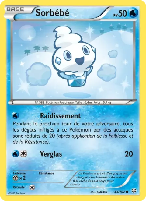 Carte Pokémon Sorbébé 043/162, extension Impulsion Turbo