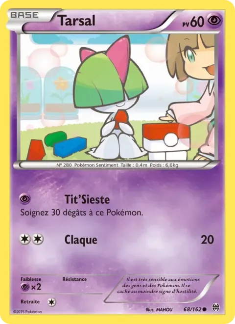 Carte Pokémon Tarsal 068/162, extension Impulsion Turbo