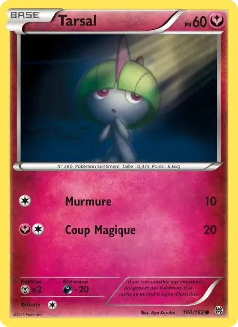 Carte Pokémon Tarsal 100/162, extension Impulsion Turbo