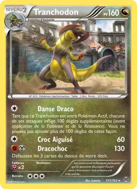 Carte Pokémon Tranchodon 111/162, extension Impulsion Turbo
