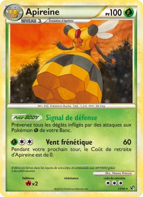 Carte Pokémon Apireine 023/090, extension Indomptable