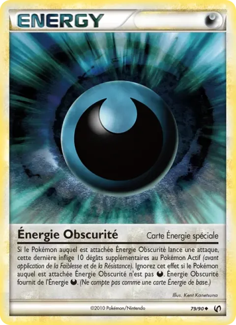 Carte Pokémon Énergie Obscurité 079/090, extension Indomptable