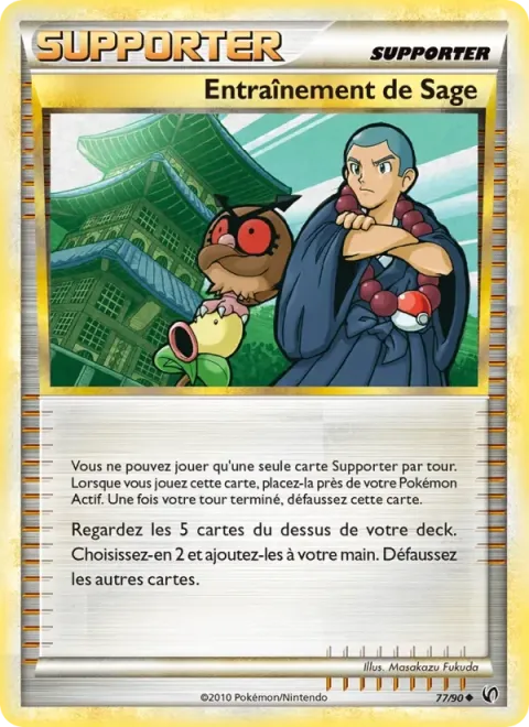 Carte Pokémon Entraînement de Sage 077/090, extension Indomptable