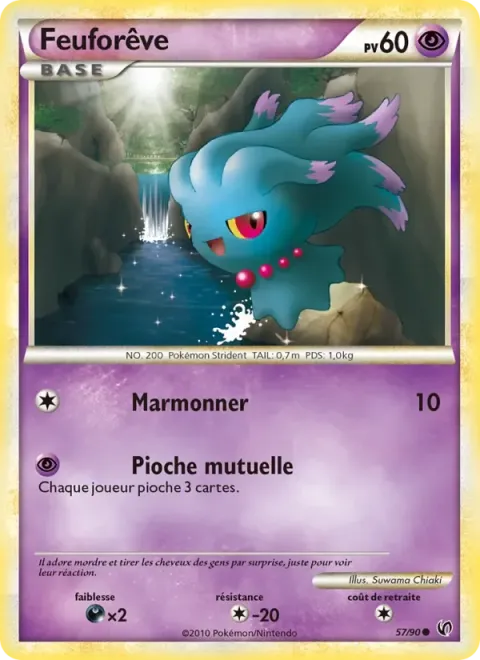 Carte Pokémon Feuforêve 057/090, extension Indomptable