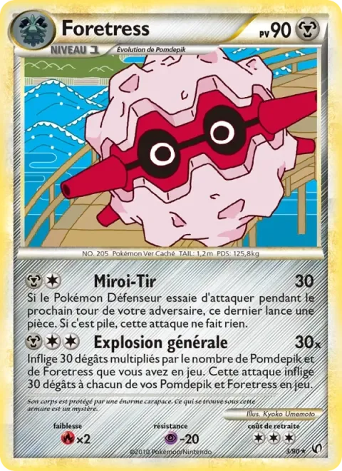 Carte Pokémon Foretress 003/090, extension Indomptable