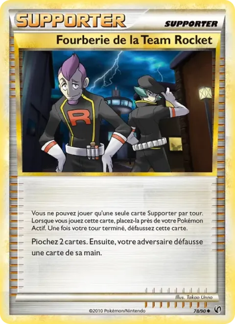 Carte Pokémon Fourberie de la Team Rocket 078/090, extension Indomptable