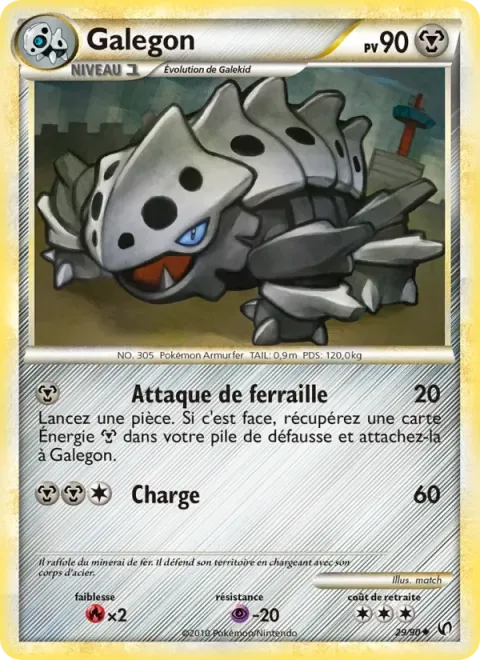 Carte Pokémon Galegon 029/090, extension Indomptable