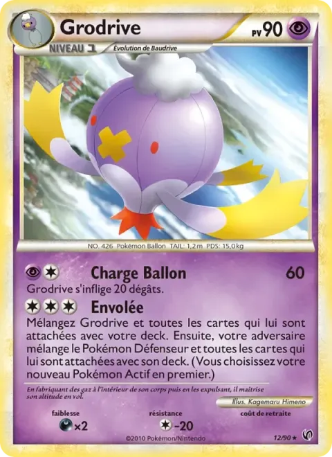 Carte Pokémon Grodrive 012/090, extension Indomptable