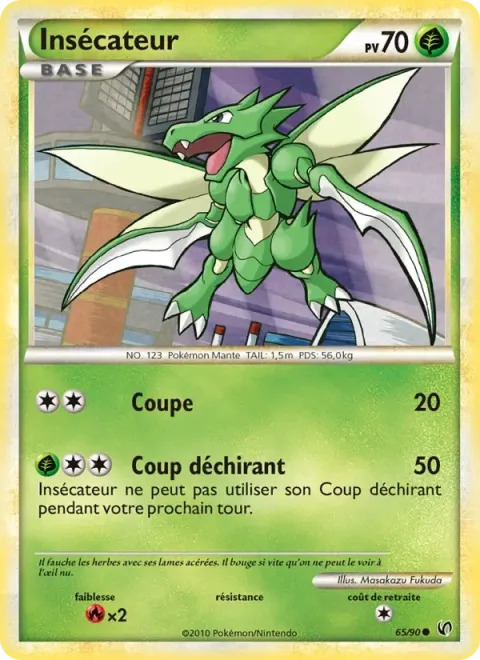 Carte Pokémon Insecateur 065/090, extension Indomptable