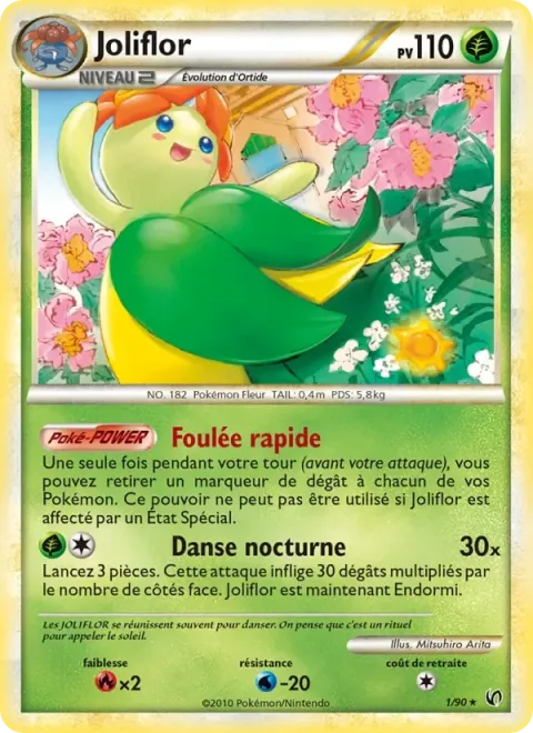 Carte Pokémon Joliflor 001/090, extension Indomptable