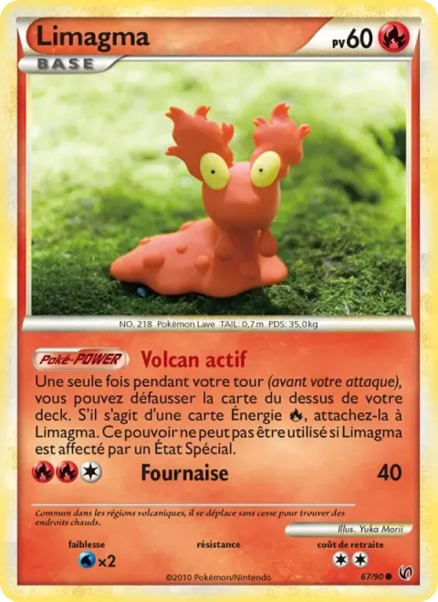 Carte Pokémon Limagma 067/090, extension Indomptable
