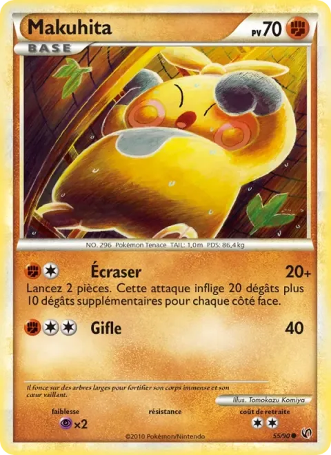 Carte Pokémon Makuhita 055/090, extension Indomptable