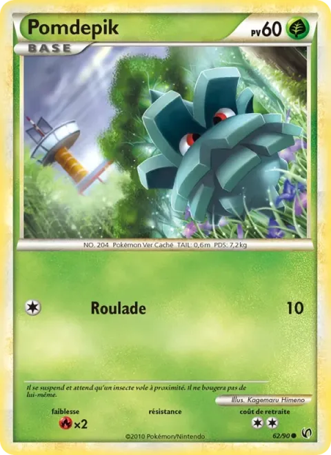 Carte Pokémon Pomdepik 062/090, extension Indomptable