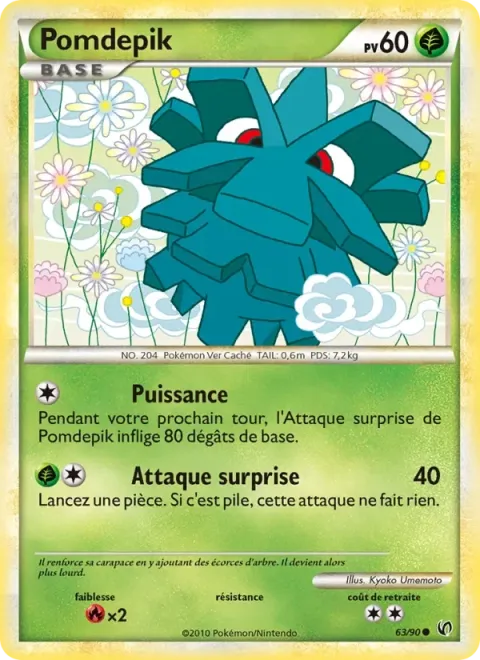 Carte Pokémon Pomdepik 063/090, extension Indomptable