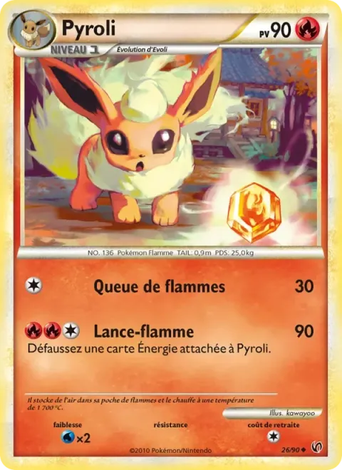 Carte Pokémon Pyroli 026/090, extension Indomptable