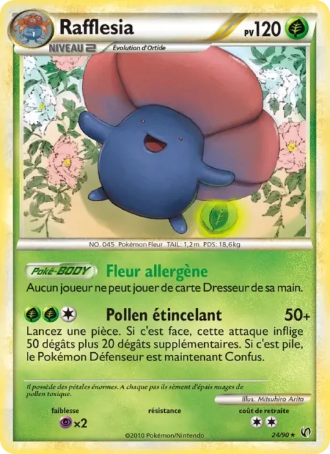 Carte Pokémon Rafflesia 024/090, extension Indomptable