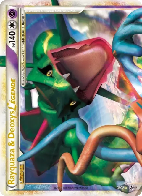Carte Pokémon Rayquaza & Deoxys LÉGENDE 089/090, extension Indomptable