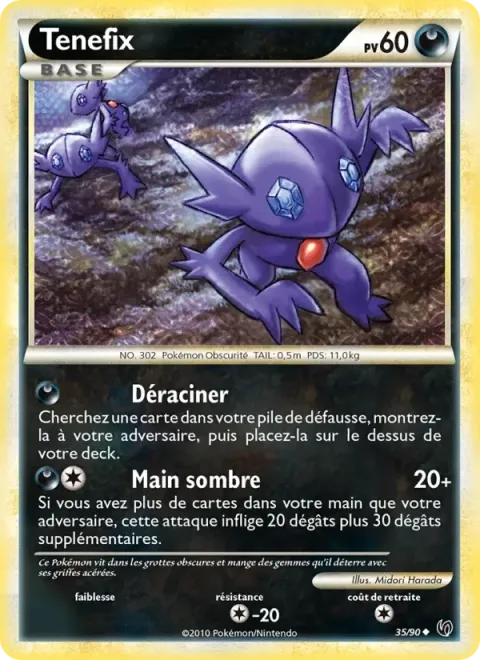 Carte Pokémon Ténéfix 035/090, extension Indomptable